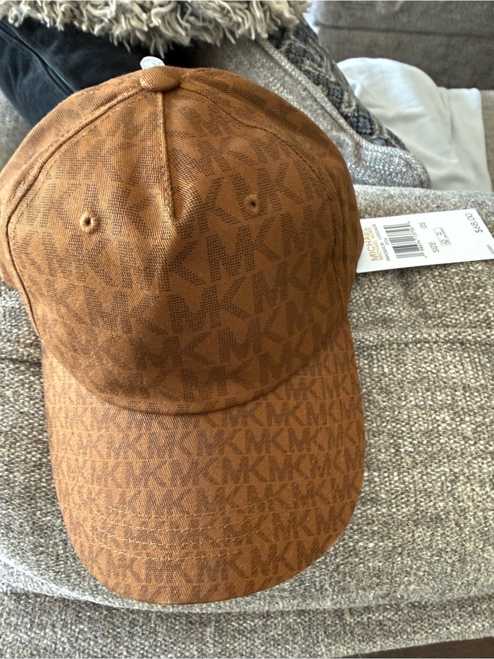 Michael Kors Brown MK Monogram Baseball Cap